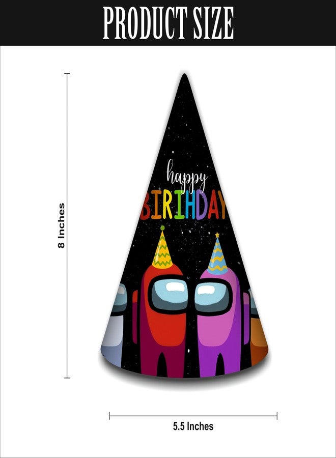 Party Baazaar Among Game Birthday Caps for Kids | Gaming Theme Party Hats | Birthday Caps for Boys & Girls (Pack of 10) - Image 5